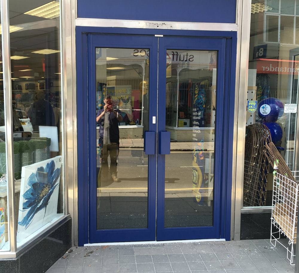 New Aluminium Shop Front Entrance Doors